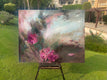 Original art for sale at UGallery.com | Landscape Blossoms by Dowa Hattem | $2,200 | oil painting | 31.49' h x 39.37' w | thumbnail 3