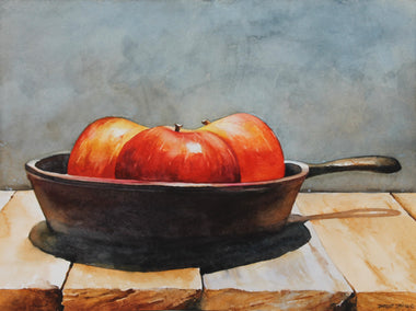 watercolor painting by Dwight Smith titled Fried Apples