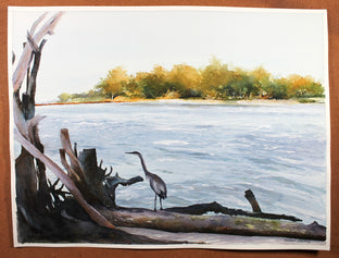 Morning Heron by Dwight Smith |  Context View of Artwork 