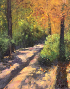 oil painting by Elizabeth Garat titled Autumn Light