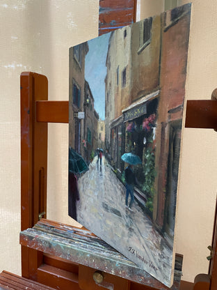 A Gentle Rain (Rovinj, Croatia) by Faye Vander Veer |  Side View of Artwork 