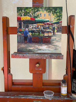 Market Day (Provence) by Faye Vander Veer |  Context View of Artwork 