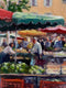 Original art for sale at UGallery.com | Market Day (Provence) by Faye Vander Veer | $1,275 | oil painting | 12' h x 12' w | thumbnail 4