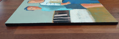 Original art for sale at UGallery.com | Couple by Gail Ragains | $3,900 | acrylic painting | 48' h x 36' w | thumbnail 2