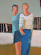 Original art for sale at UGallery.com | Couple by Gail Ragains | $3,900 | acrylic painting | 48' h x 36' w | thumbnail 1