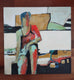 Original art for sale at UGallery.com | Figure in Landscape by Gail Ragains | $3,675 | acrylic painting | 40' h x 40' w | thumbnail 3
