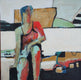 Original art for sale at UGallery.com | Figure in Landscape by Gail Ragains | $3,675 | acrylic painting | 40' h x 40' w | thumbnail 1