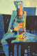 Original art for sale at UGallery.com | Midnight Swim by Gail Ragains | $3,975 | acrylic painting | 56' h x 38' w | thumbnail 1