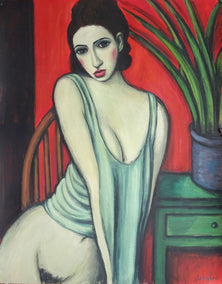 gouache painting by Guillermo Martí Ceballos titled Sensuality