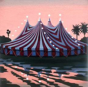 oil painting by Hadley Northrop titled Pink Sky Circus