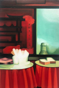 oil painting by Hadley Northrop titled Tables