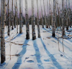 acrylic painting by Heather Foster titled Storm Glow in Aspen Grove