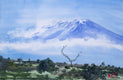 Original art for sale at UGallery.com | Kilimanjaro by James Nyika | $700 | watercolor painting | 15' h x 22' w | thumbnail 1