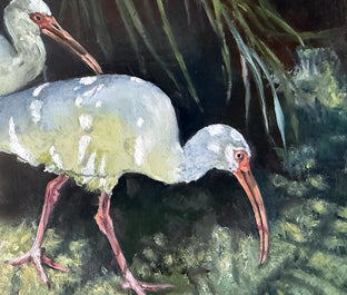 Ibis and Shadows by Jan Fontecchio Perley |   Closeup View of Artwork 