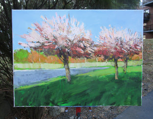 Blooming Trees by Janet Dyer |  Context View of Artwork 