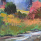 Original art for sale at UGallery.com | Hillside, Autumn by Janet Dyer | $975 | acrylic painting | 20' h x 20' w | thumbnail 1