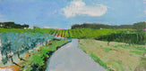 Original art for sale at UGallery.com | Middle Way by Janet Dyer | $1,100 | acrylic painting | 15' h x 30' w | thumbnail 1