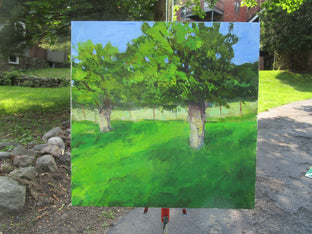 Trees in Sunlight by Janet Dyer |  Context View of Artwork 