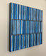 Original art for sale at UGallery.com | Blue Triple Stripes by Janet Hamilton | $950 | oil painting | 20' h x 20' w | thumbnail 2