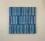 Original art for sale at UGallery.com | Blue Triple Stripes by Janet Hamilton | $950 | oil painting | 20' h x 20' w | thumbnail 3