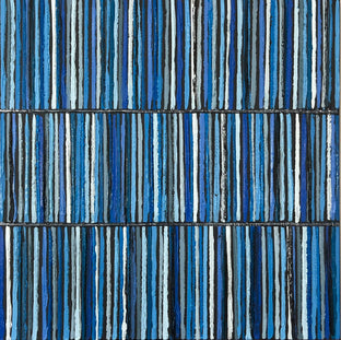 Blue Triple Stripes by Janet Hamilton |  Artwork Main Image 