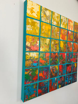 Sunset Squares by Janet Hamilton |  Side View of Artwork 