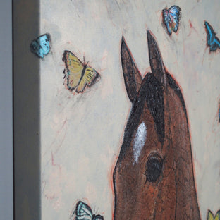 Kintsugi Horse-Metamorphosis by Jennifer Ross |  Side View of Artwork 