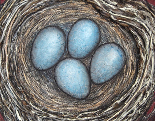 The Heart Shaped Nest by Jennifer Ross |   Closeup View of Artwork 