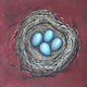 Original art for sale at UGallery.com | The Heart Shaped Nest by Jennifer Ross | $550 | mixed media artwork | 12' h x 12' w | thumbnail 1