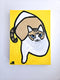 Original art for sale at UGallery.com | Cat on Yellow by Jessica JH Roller | $400 | acrylic painting | 16' h x 12' w | thumbnail 3