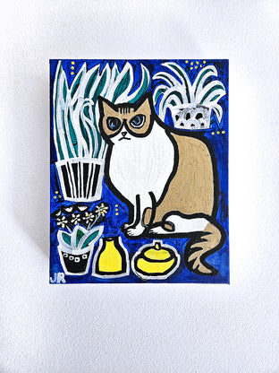 Cat with House Plants by Jessica JH Roller |  Context View of Artwork 