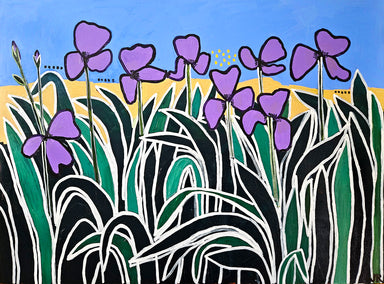 acrylic painting by Jessica JH Roller titled May Iris