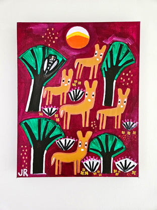 Yellow Springs Deer Family by Jessica JH Roller |  Context View of Artwork 