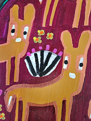 Yellow Springs Deer Family by Jessica JH Roller |   Closeup View of Artwork 