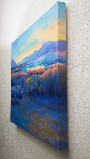 The Last Light on the Marsh by Jinny Tomozy |  Side View of Artwork 