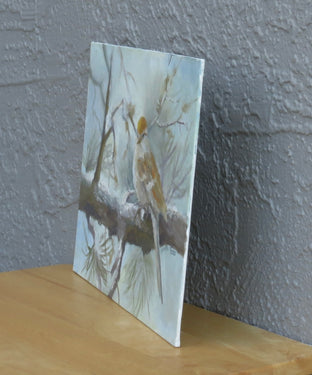 Chipping Sparrow in Early Winter by Joanie Ford |  Side View of Artwork 