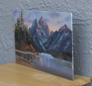 Sunrise in the Grand Tetons by Joanie Ford |  Side View of Artwork 