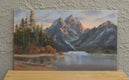 Original art for sale at UGallery.com | Sunrise in the Grand Tetons by Joanie Ford | $275 | oil painting | 10' h x 17' w | thumbnail 3