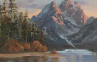 Sunrise in the Grand Tetons by Joanie Ford |   Closeup View of Artwork 