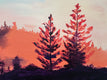 Original art for sale at UGallery.com | Misty Morning at the Lake by JoAnn Golenia | $1,100 | acrylic painting | 20' h x 24' w | thumbnail 4