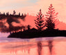 Original art for sale at UGallery.com | Misty Morning at the Lake by JoAnn Golenia | $1,100 | acrylic painting | 20' h x 24' w | thumbnail 1