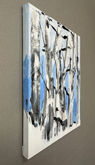 Trees in Snow by JoAnn Golenia |  Side View of Artwork 