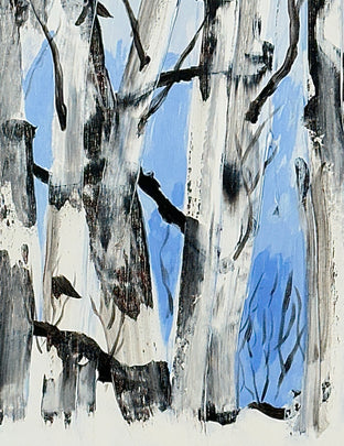 Trees in Snow by JoAnn Golenia |   Closeup View of Artwork 