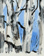 Original art for sale at UGallery.com | Trees in Snow by JoAnn Golenia | $375 | acrylic painting | 14' h x 11' w | thumbnail 4