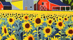 Original art for sale at UGallery.com | Farming the Sun by John Jaster | $1,100 | acrylic painting | 24' h x 24' w | thumbnail 4