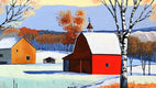 Original art for sale at UGallery.com | Under a Pale Winter Sun by John Jaster | $700 | acrylic painting | 16' h x 20' w | thumbnail 4