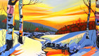 Original art for sale at UGallery.com | Winter's Glow by John Jaster | $1,175 | acrylic painting | 24' h x 30' w | thumbnail 4