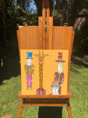 Orange Giraffe by John McCabe |  Side View of Artwork 