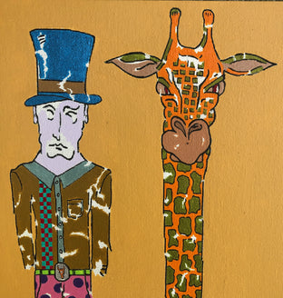 Orange Giraffe by John McCabe |   Closeup View of Artwork 