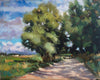 Original art for sale at UGallery.com | The Way to Fromista by Jonelle Summerfield | $1,000 | oil painting | 18' h x 24' w | thumbnail 1